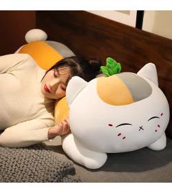 猫老师卡通可爱表情猫咪抱枕靠枕