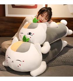 猫老师卡通可爱表情猫咪抱枕靠枕