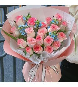 鲜花：在你身旁 19枝爱莎玫瑰