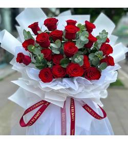 鲜花：你是我的幸福 21枝红玫瑰