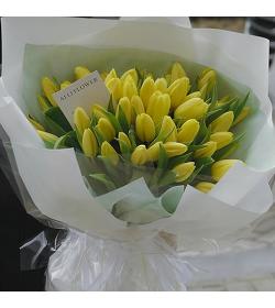 鲜花：为爱而生 52枝黄郁金香