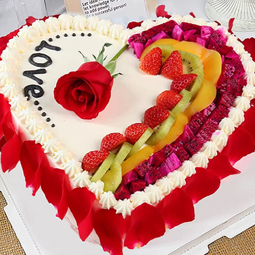 蛋糕：玫瑰爱人 花瓣蛋糕