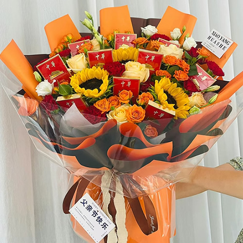 鲜花组合：人间烟火 鲜花香烟